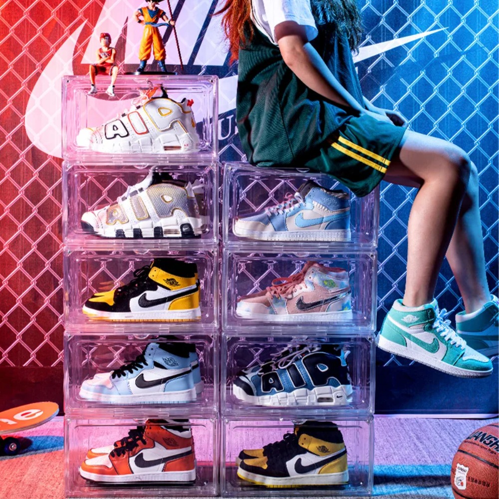 Shoe Box Display - Kalınlaştırılmış Şeffaf Saklama Kutusu Akrilik Ayakkabı
