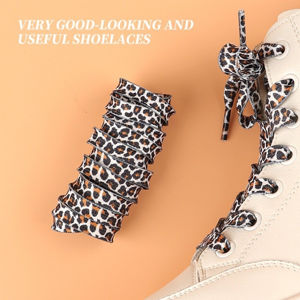 1 çift 120 CM Moda Leopar Bask - Lace Replacement Flat incelemesi ve fiyatı