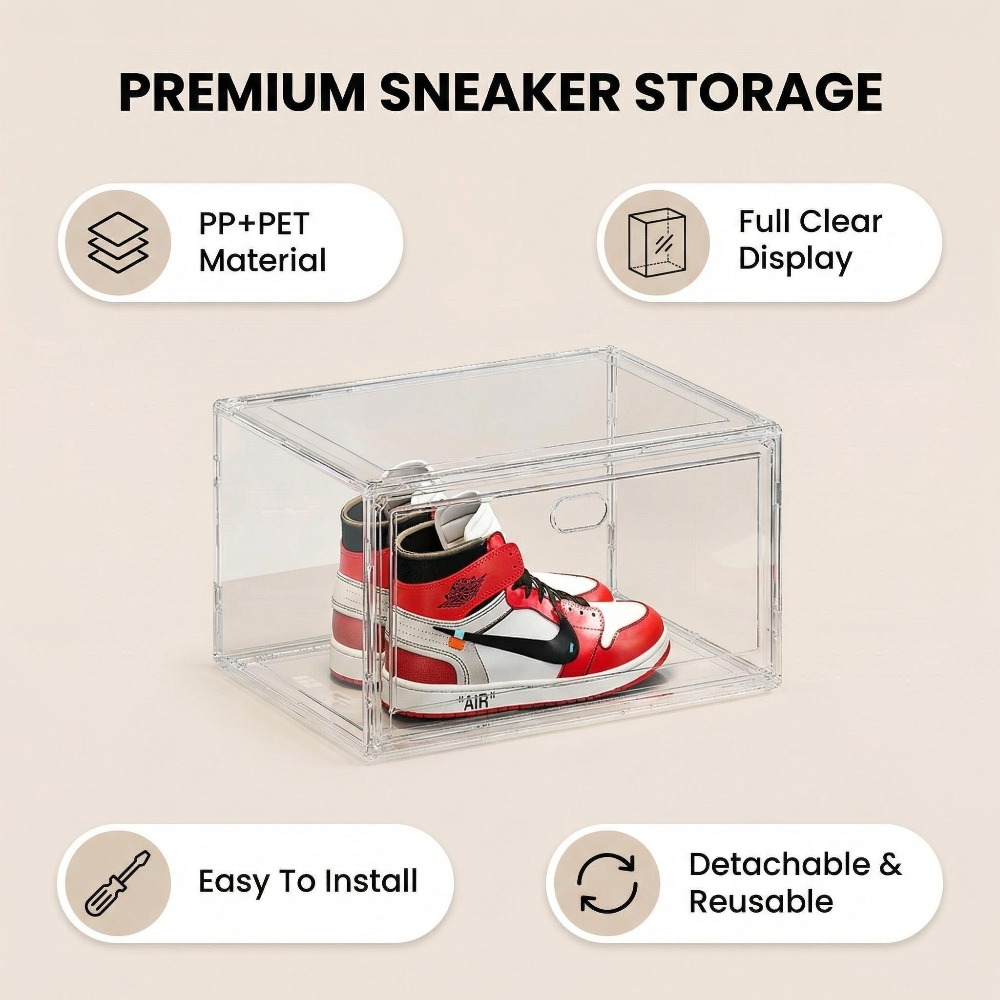 Kalınlaştırılmış Şeffaf Saklam - Shoe Box Display incelemesi ve fiyatı